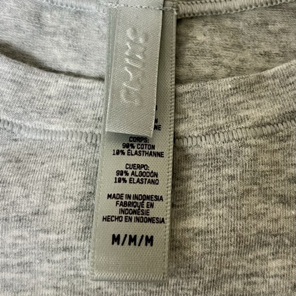 Skims Tshirt Womens Medium Light Heather Gray Jersey Slim Fit Short Sleeve Top - Picture 6 of 10